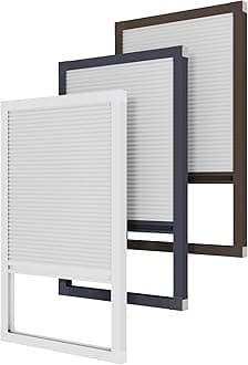 Cellular Shades Cordless Blackout, Skylight Blinds for Windows Roof Window Shades for Home, Room Darkening Honeycomb Blinds for Doors - Custom Cut to Size(Blackout, White)