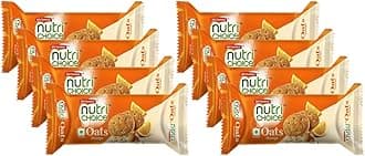 Britannia NutriChoice Oats Orange 2.64oz (75g) - Breakfast & Tea Time Snacks - Crunchy, Healthy and Delicious (Pack of 8)