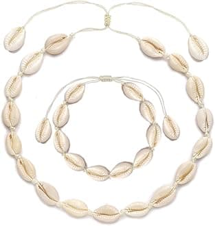 Cowrie Shell Choker Necklace for Women Puka Shell Necklace Corded Seashell Necklace Hawaiian Beach Jewelry