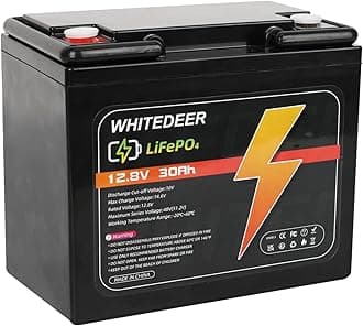 12V 30Ah LiFePO4 Battery 30A Deep Cycles BMS Rechargeable Lithium Battery with Up to 4000-15000 Cycles 384Wh Higher Energy for Van, Trailer, RVs, Motor Home, Boats, Marine, Trolling, Camping