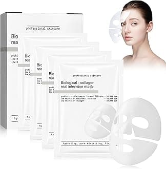 4PCS Skaind Collagen Glow Mask Overnight - Bio-Collagen Deep Mask, Moisturizing Overnight Hydrogel Mask, Low Molecular Weight Collagen Mask for All Skin