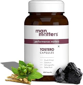 Man Matters Shilajit Ashwagandha, Gokshura, Safed Musli Capsules For Men | 60 Capsules | 20 Ayush-Approved Ayurvedic Herbs | Helps Maintain Overall Health