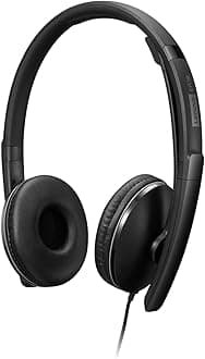 Lenovo Wired ANC Headset Gen 2 (Teams) with Active Noise Cancellation, EPOS BrainAdapt & ActiveGard Tech, Lightweight, USB-C, Plug-and-Play, Zoom Certified, Customizable, Hearing Protection
