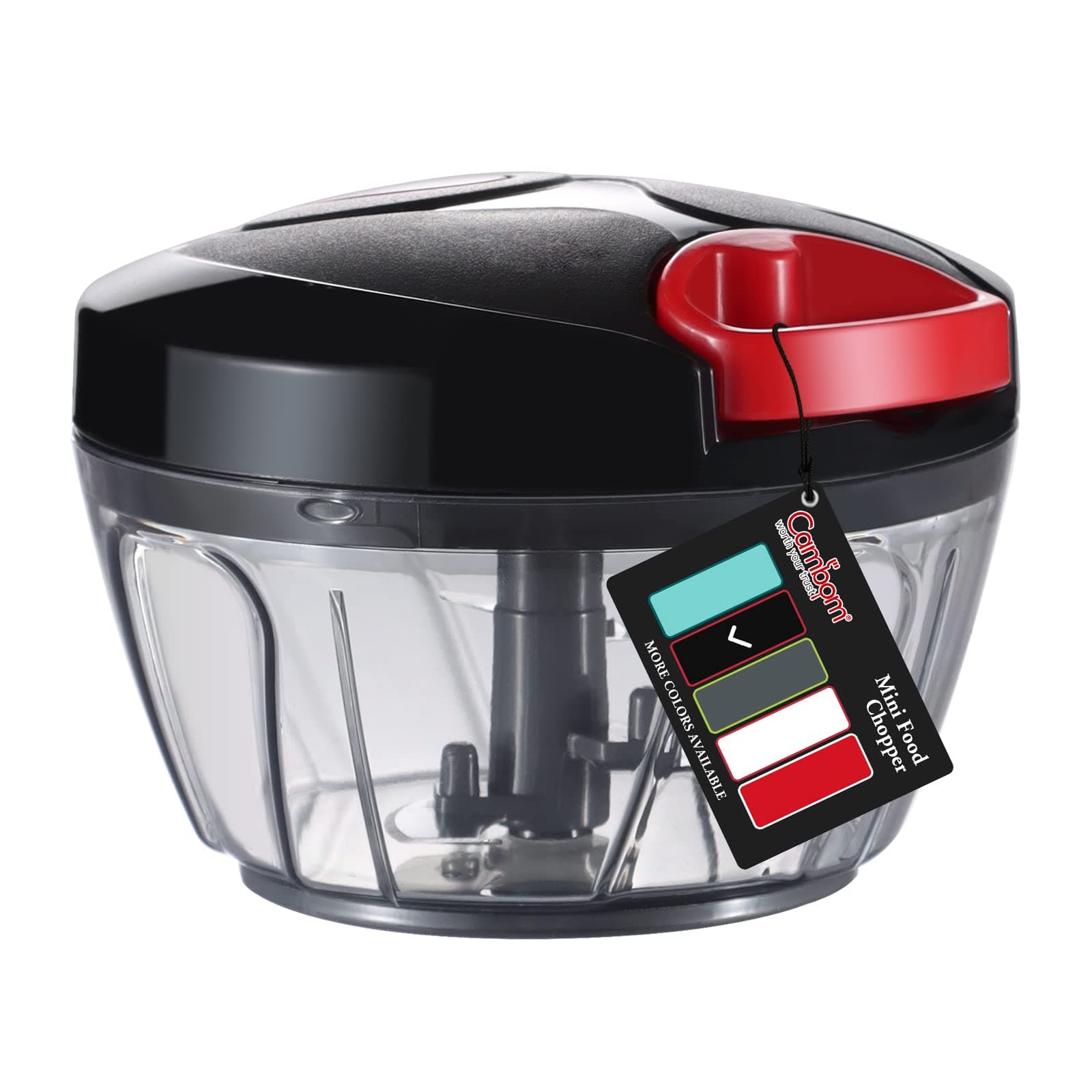 Manual Food Chopper Vegetable Cutter, Hand String Vegetable Chopper Onions Cutter for Vegetable Fruits Nuts BPA Free Food Safe Material, 500ml Black