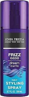 John Frieda Anti Frizz, Frizz Ease Dream Curls Daily Styling Spray for Curly Hair, Magnesium-enriched Formula, 6.7 Oz
