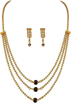 Jewellery for Less Gold Plated Necklace & Earrings Set for Women