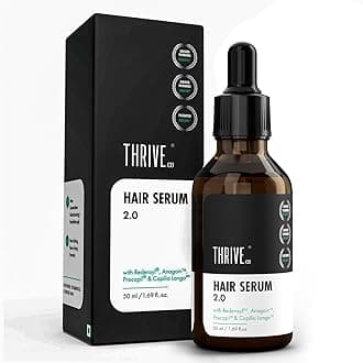 - ThriveCo Hair Growth Serum 2.0, Advanced Patent Filed Clinically Proven Scalp Treatment for Hair Fall Control & Regrowth, British Medical Publication, Lightweight, Non-Sticky Solution, Unisex, 50ml