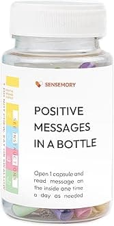 50 Pre-Written Positive Messages in a Bottle, Dad Stress Relief Gifts, Teacher Gifts, Positive Affirmation Gifts for Women, Father's Day Gifts, Self Care Kit Mediation, Unique Health Wellness Gifts