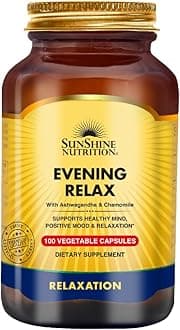 Evening Relax With Ashwagandha & Chamomile | Supports Health Mind | Positive Mood & Relaxation | 100 Vegetable Capsules