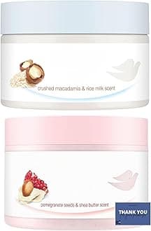 Exfoliating Body Scrub Bundle - Crushed Macadamia & Rice Milk and Pomegranate Seeds & Shea Butter