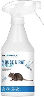 ROSHIELD 500 ml Rats & Mice Repellent Spray, EXTRA STRONG Organic Oil Formulation, Non-Toxic, Fast Acting, Outdoor use, Safe for Humans & Animals