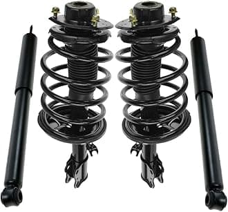 TRQ Front and Rear Complete Strut Assembly & Shock Absorber Kit Complete Strut & Coil Spring Assembly Compatible with 1998-2003 Toyota Sienna