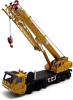 Alloy Die-cast Model Toy Engineering Heavy Crane Truck Vehicle Car Simulation Miniature 1:55 Kids Gift