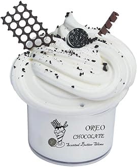 Birthday Party Slime,Oreo Butter Slime,Non-Sticky Cotton Slime,Stress Relief Toy (7oz)