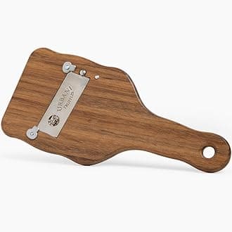 Urbani Truffles Wooden Truffle Slicer Shaver - Premium Cheese Shaver for Hard Cheese, Mushroom, Chocolate, Garlic & More, Kitchen Handheld Wood Manual Slicer with Adjustable Blade, Food Shredder