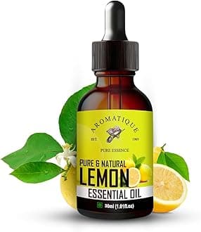 Aromatique Lemon Oil Cold Pressed Pure Lemon Oil For Skin Pigmentation, Face, Hair 30Ml Amber
