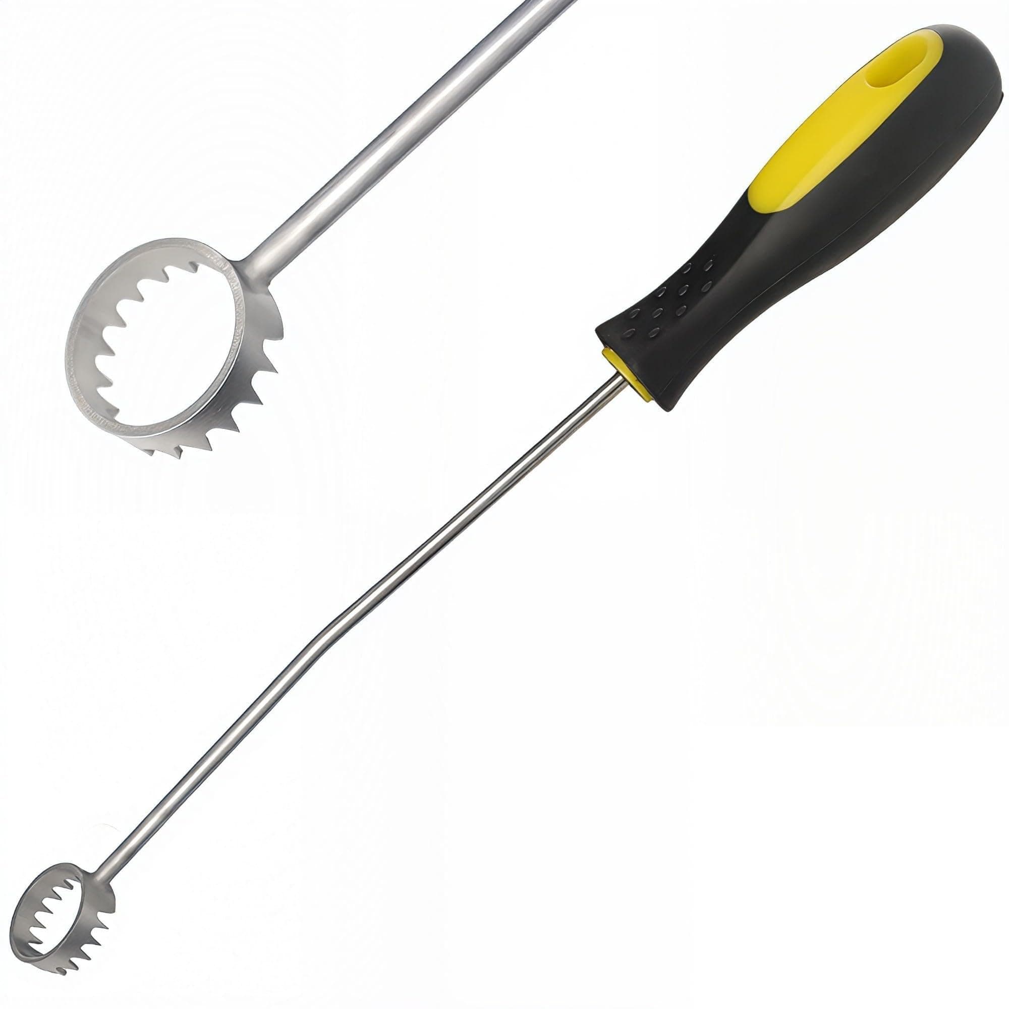 Stainless Steel Lung Remover, Rubber Handle, Comfortable Grip, Efficient, Reliable Tool Head with Great Grip, Chicken Slaughter Equipment That Improves Efficiency, Easy to Clean