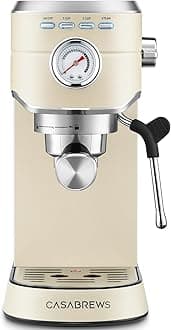 CM5418 Espresso Machine 20 Bar, Small Espresso Maker with Milk Frother Steam Wand, Stainless Steel Espresso Coffee Machine with 34oz Removable Water Tank, Cafetera Espresso, Creamy