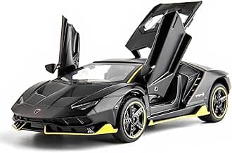 Die-cast Metal Lamborghini Toy Model Car Pull Back Super car with Openable Doors with Sound and Light for Birthdays Gift Party Decorations Great for Kids Boys Girls and Adults.