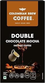 Colombian Brew Coffee Double Chocolate Mocha Instant Coffee, Vegan, No Sugar - 50gm