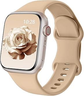 Sport Silicone Band Compatible with Apple Watch Bands 38mm 40mm 41mm 42mm 44mm 45mm 46mm 49mm for Women Men, Soft Wristband Water-proof Strap for iWatch Bands Series 11 10 9 8 7 6 5 4 3 2 1 Ultra SE