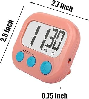AOUCE 2Pack Classroom Timers for Teachers Kids Digital Timer Pink White