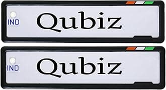 - Qubiz Car HSRP | IND Number Plate Cover | Cover | Standard Size | Number Plate Frame Set of Two (Front and Back) | Qubiz Number Plate Frame