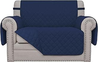 Easy-Going Oversized Chair Reversible Slipcover with Elastic Straps (Navy)