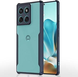 Pikkme Back Cover for Motorola Moto Edge 60 5G / Motorola Moto Edge 60 Fusion 5G | Ultra Hyrbid | Full Camera Protection | Raised Edge | Crystal Clear Transparent Bumper Case (Blue)