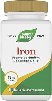 Iron, 18 mg, 100 Capsules