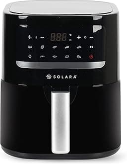 Digital Air Fryer, 4.5L Capacity, 10 Preset Modes for Indian Cooking, 90% Less Oil, 1500 Watts, Digital Touch Control, 360° Air Circulation, Adjustable Temp, 100+ Recipe eBook & Videos,Black