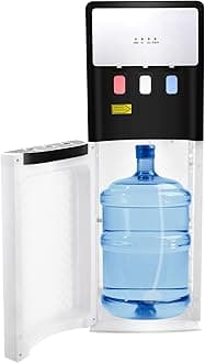 Bottom Loading Water Dispenser for 5 Gallon Bottle, Hot & Cold Water Cooler Water Dispenser with 3 Temperature Settings for Home, Offices, Kitchen (White)