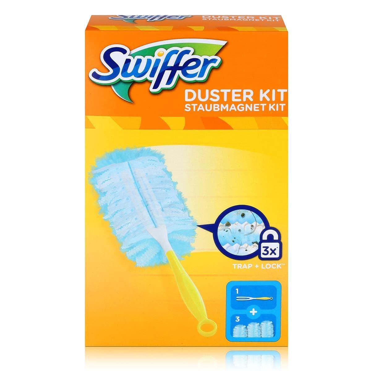 Swiffer dust Cleaner Set, 1 Handle and 3 Replacement Pads (Pack of 1x1 Piece)