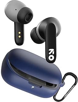 Sounce Earphone Case Cover Compatible for GOBOULT Z20, Soft Silicone Skin Case Cover Shock-Absorbing Protective Case with Keychain [Front LED Visible] - Blue