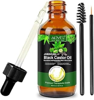 NIKITA.VIVI Organic Castor Oil for Hair Growth 60ml | 100% Pure Cold Pressed Jamaican Black Castor Oil for Hair Growth Eyebrows and Eyelashes Growth, Skin & Nails | Repair Damaged Hair Follicles