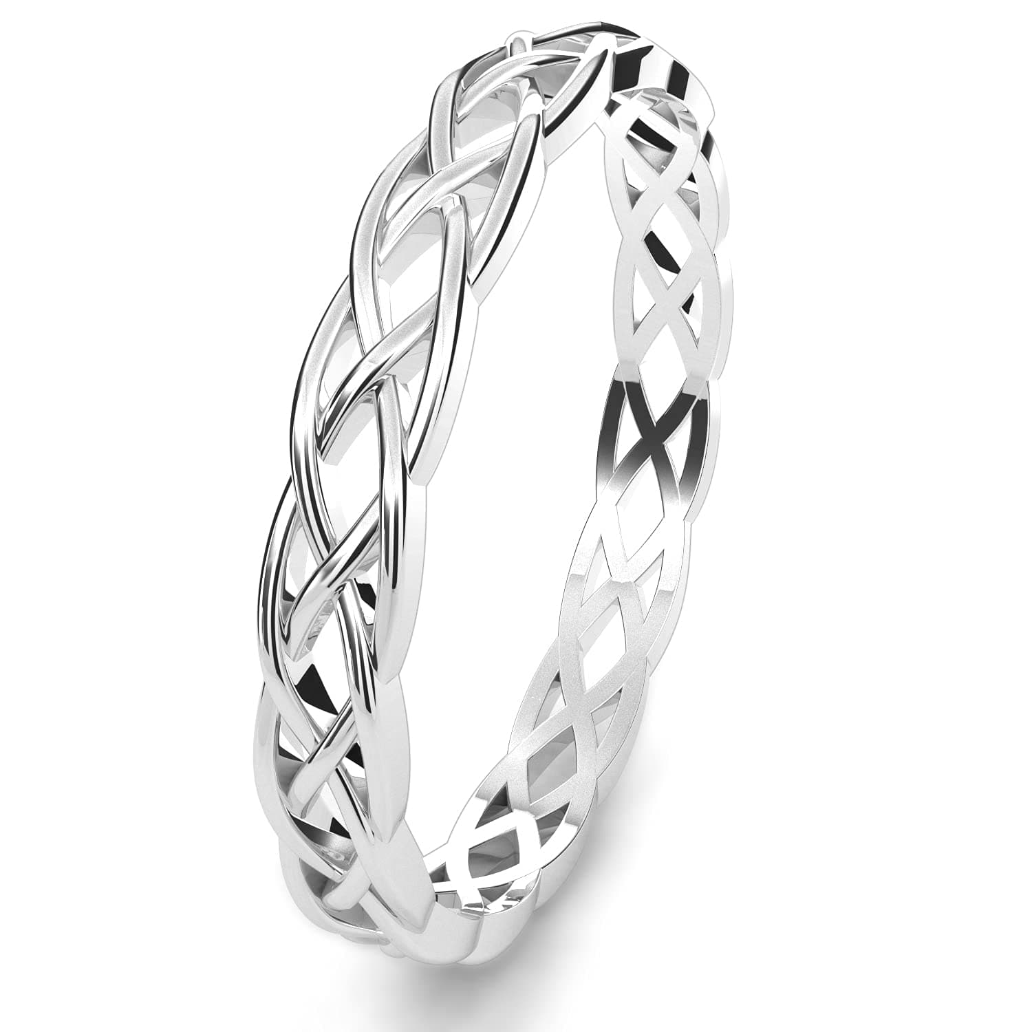 925 Sterling Silver Celtic Knot Eternity Band Ring