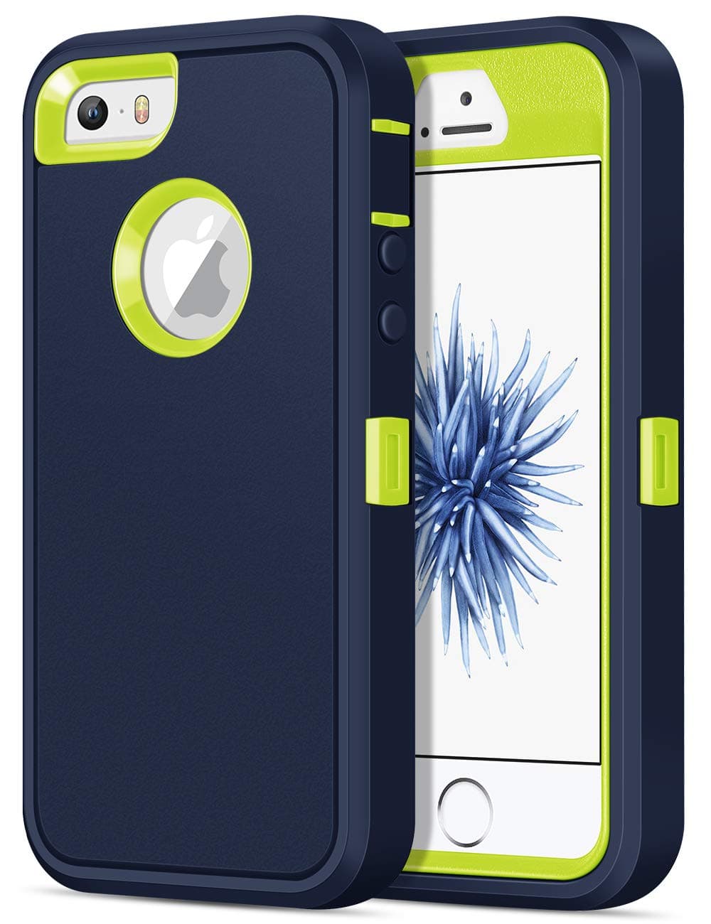 for iPhone 5/ 5S/ SE 1st Generation (2016) Case Heavy Duty Rugged Shockproof Dual Layer Protective Shell Sports Anti-Scratches Non-Slip Bumper Hybrid Matte Armor Back Cover Phone Cases, Blue