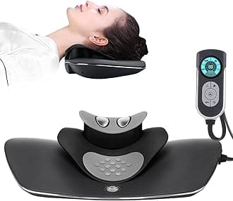 Multi-Functional Cervical Traction Device, Electric Neck Stretcher with Dynamic Neck Stretching, 3 Modes Electrotherapy and Hyperthermia to Relieve Neck Pain, 104 to 122℉(40 to 50℃), Easy to Use