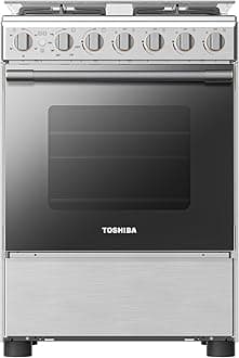 – TOSHIBA 60x60cm 4-Burner Gas Cooker with Flame Failure Protection, 70L Oven, Sliver with Rose Gold Decoration Design, RB2-60G4GE(MR)