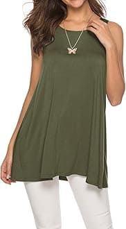 CEASIKERY Women's Sleeveless Tunics Women Flowy Tunic Tank Tops for Leggings