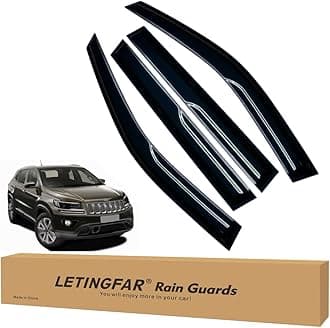 Window Visors Rain Guards for Jeep Compass 2017 2018 2019 2020 2021 2022 2023 2024 Accessories, Wind Deflectors Vent Shades for Jeep Compass