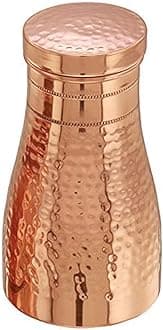 Copper-Master Copper Master: Stylish & Elegant Bedside Bedroom Bottle Jar with Pure Copper, 100% Leak Proof and Joint Free,Capacity 1 Litre (1000 ml)