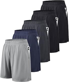 BALENNZ Athletic Shorts for Men with Pockets and Elastic Waistband Quick Dry Activewear