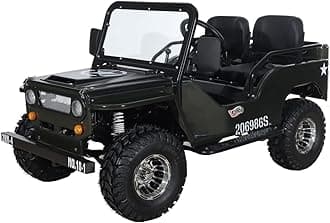 X-PRO 125cc Go Kart with 3-Speed Semi-Automatic Transmission w/Reverse, Big 18" Aluminium Rim Wheels! (Army Green)