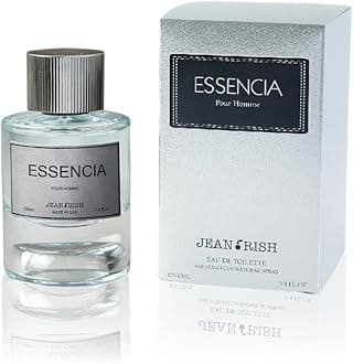 Jean Rish Essencia Perfume for Men Eau De Parfum, Long-Lasting Luxury Fragrance, Made In USA - Mint, Lemon, Bergamot, Vanilla, Cedar, Amber, Musk Scent - 100ml / 3.4 oz