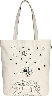 EcoRight 100% Organic Canvas Tote Bag with Zip, Eco-friendly Small Tote Bags for Women for Christmas, Travel, Beach & Shopping