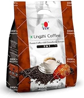 DXN Lingzhi 3 in 1 Coffee 25 Sachets with Ganoderma Extract (Pack of 6)