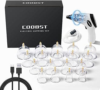 Cupping kit for Massage Therapy, Profession Cupping Set with Electric Guasha Pump, Cup Therapy Set with 18pcs High Temp and High Pressure Resistant Vacuum Suction Cups for Cellulite