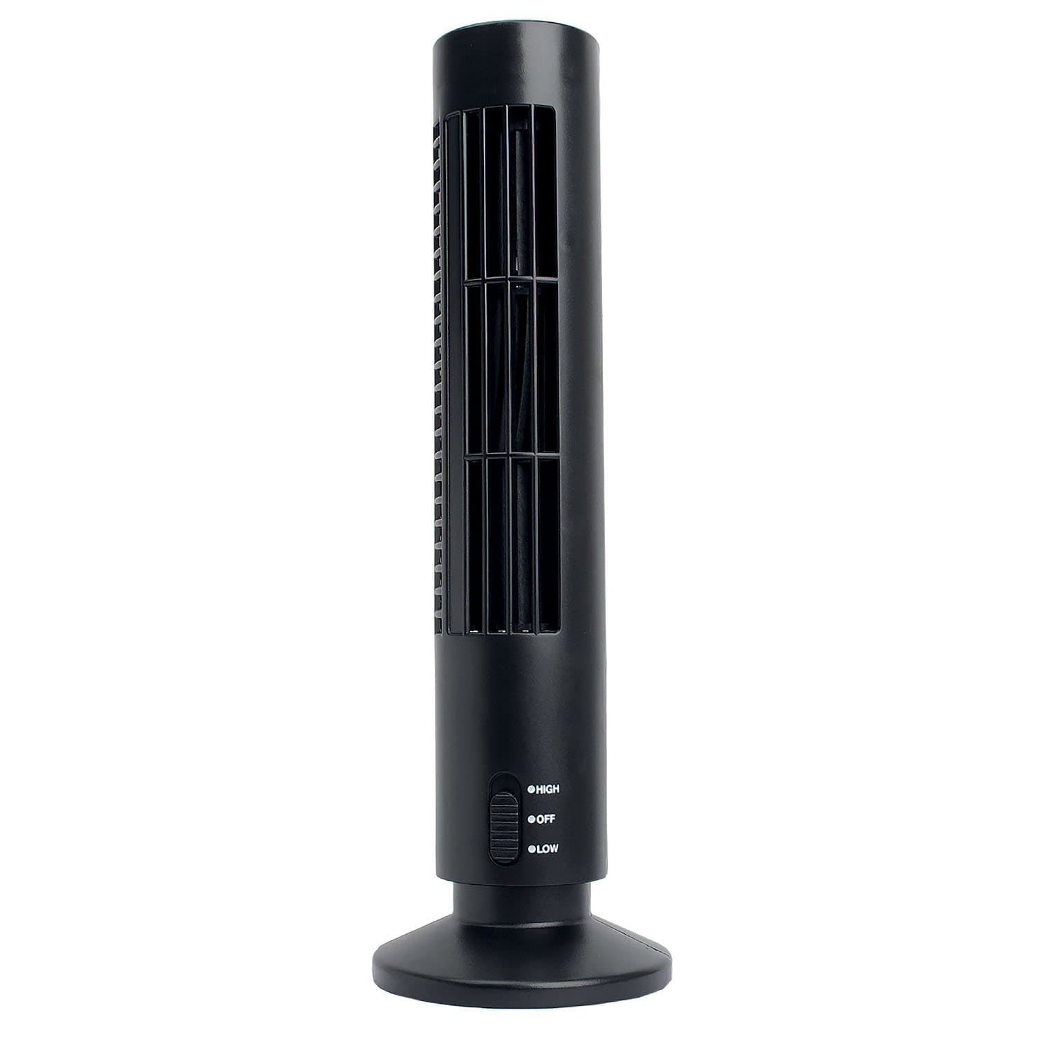 Sentik Portable Mini USB Tower Fan 2 Speed for PC, Laptop (Black)