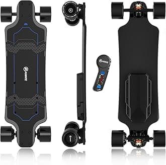 A1 Electric Skateboard with Remote, Rang Up to 17 Miles/24, 8 Ply Canadian Maple, Smooth Breaking, Suitable for Younger Beginners